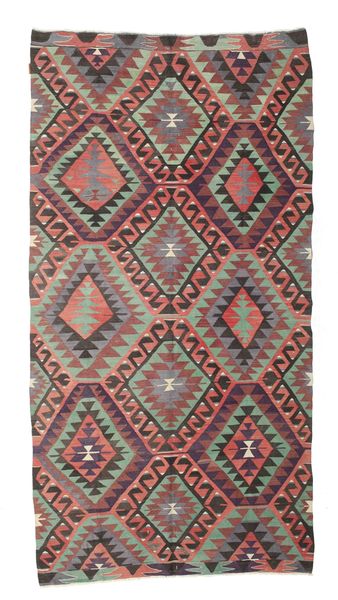 170X327 Kelim Vintage Türkei Teppich Orientalischer Rot/Braun (Wolle, Türkei) Carpetvista