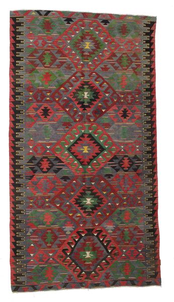  Kelim Vintage Turkisk Matta 167X315 Brun/Röd Carpetvista