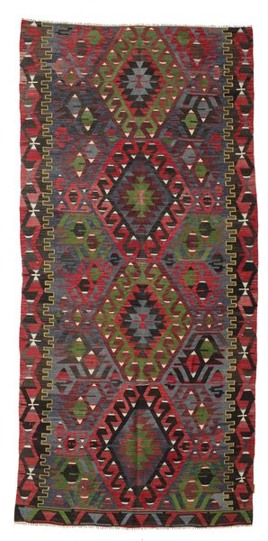 171X356 Kelim Vintage Turkije Vloerkleed Oosters Tapijtloper Rood/Bruin (Wol, Turkije) Carpetvista