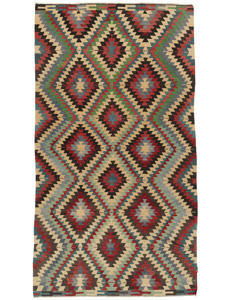 180X320 Kelim Vintage Türkei Teppich Orientalischer Dunkelrot/Schwarz (Wolle, Türkei) Carpetvista