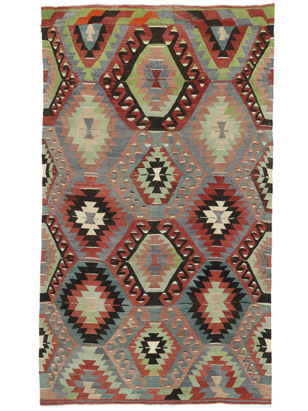 186X317 絨毯 キリム ヴィンテージ トルコ オリエンタル 茶色/ダークグレー (ウール, トルコ) Carpetvista