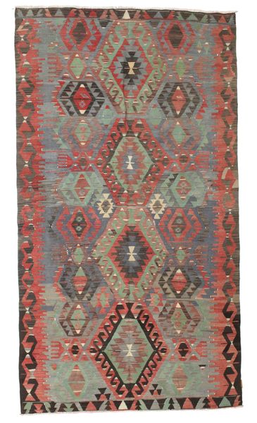 168X307 Kelim Vintage Türkei Teppich Orientalischer Braun/Grau (Wolle, Türkei) Carpetvista