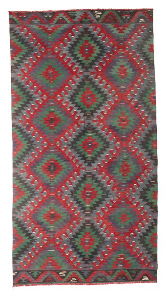 170X320 Tapis D'orient Kilim Vintage Turquie De Couloir Rouge/Gris (Laine, Turquie) Carpetvista