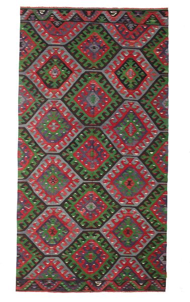 174X327 Kilim Vintage Turkish Rug Oriental Dark Yellow/Red (Wool, Turkey) Carpetvista