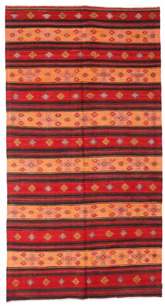 186X352 Dywan Orientalny Kilim Vintage Tureckie Chodnikowy Czerwony/Ciemnoczerwony (Wełna, Turcja) Carpetvista