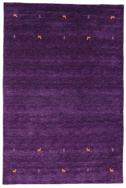  Wool Rug 190X290 Gabbeh Loom Two Lines Purple