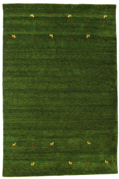 Gabbeh Loom Two Lines 190X290 Green Wool Rug