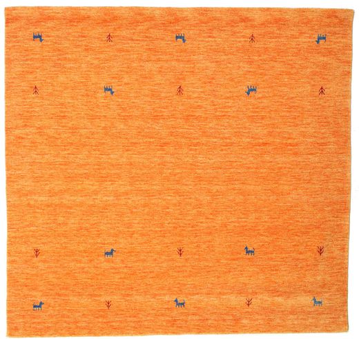  200X200 Gabbeh Loom Two Lines Teppich - Orange Wolle