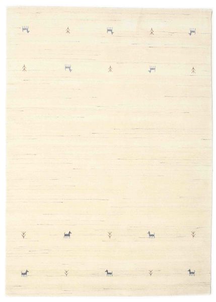 Wool Rug 160X230 Gabbeh Loom Two Lines Off White