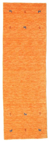  Wool Rug 80X250 Gabbeh Loom Two Lines Orange Runner
 Small