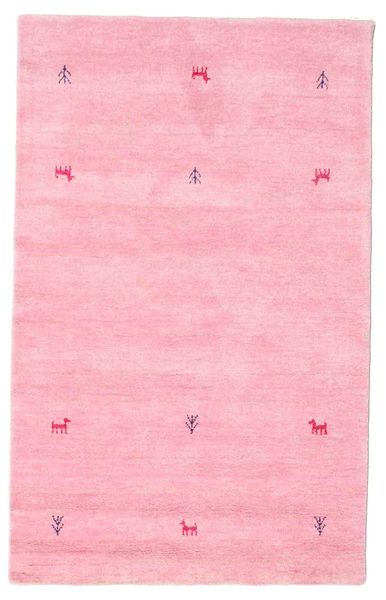  Gyapjúszőnyeg 100X160 Gabbeh Loom Two Lines Rózsaszín Kicsi
