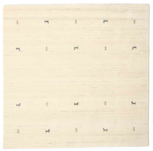  200X200 Gabbeh Loom Two Lines Rug - Off White Wool