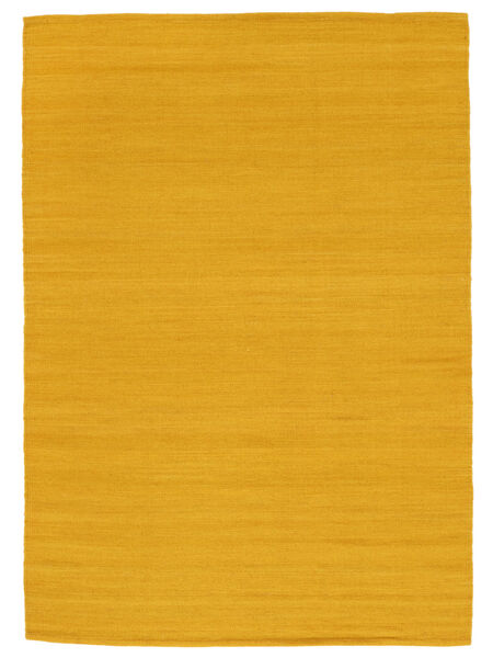  160X230 Egyszínű Vista Szőnyeg - Sárga Gyapjú