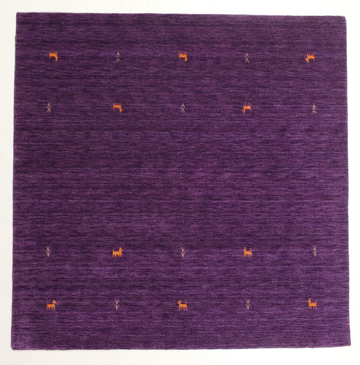  200X200 Gabbeh Loom Two Lines Teppich - Lila Wolle
