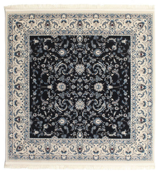  300X300 Nain Florentine ダークブルー 正方形 ラグ 大 絨毯
