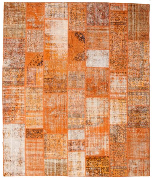  Patchwork Rug 250X298 Orange/Beige Carpetvista