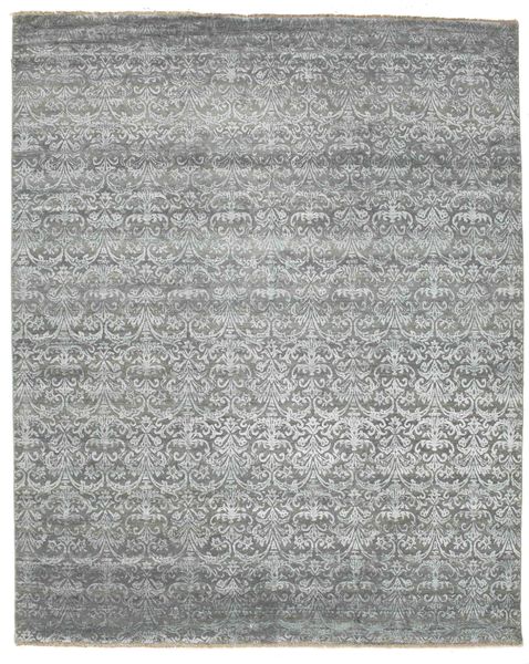  253X310 Damask Rug Grey/Light Grey India Carpetvista