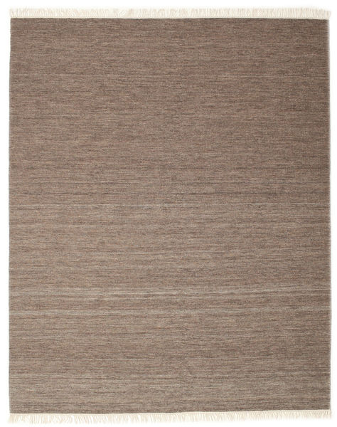  250X300 Einfarbig Groß Melange Teppich - Braun Wolle