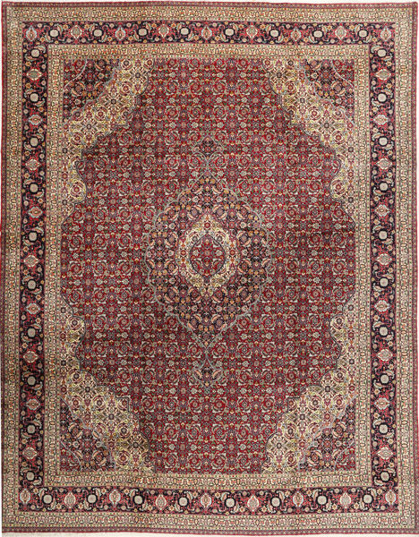 336X452 Täbriz Mahi Teppich Orientalischer Rot/Orange Großer (Wolle, Persien/Iran) Carpetvista