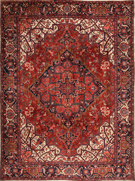  Oriental Heriz Rug 273X370 Red/Dark Red Large Wool, Persia/Iran Carpetvista