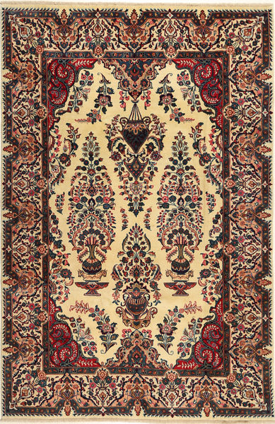  Persischer Kashmar Teppich 197X300 Braun/Beige (Wolle, Persien/Iran)