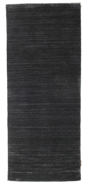 Eleganza 80X200 Small Charcoal Grey Plain (Single Colored) Runner Rug