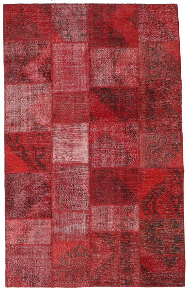 Patchwork Vloerkleed 191X303 Donkerrood/Zwart Wol, Turkije Carpetvista