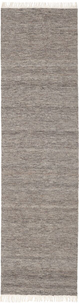 Melange 80X300 Small Brown Plain (Single Colored) Runner Wool Rug