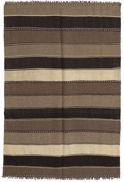 絨毯 キリム 138X206 茶色/オレンジ (ウール, ペルシャ/イラン)