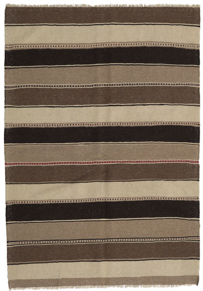 絨毯 オリエンタル キリム 144X208 茶色/オレンジ (ウール, ペルシャ/イラン)