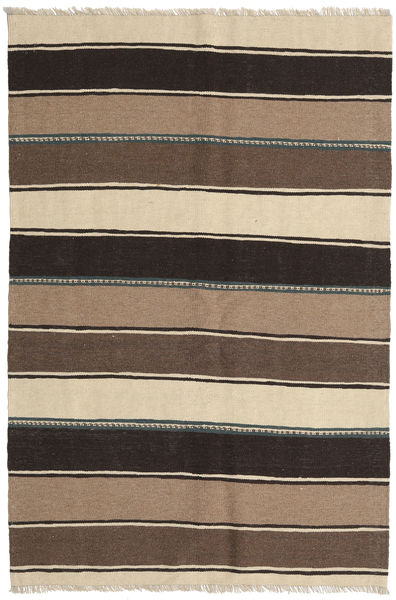 絨毯 キリム 132X197 茶色/ベージュ (ウール, ペルシャ/イラン)