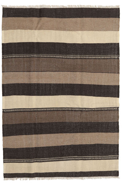  Orientalischer Kelim Teppich 146X211 Braun/Orange Wolle, Persien/Iran Carpetvista