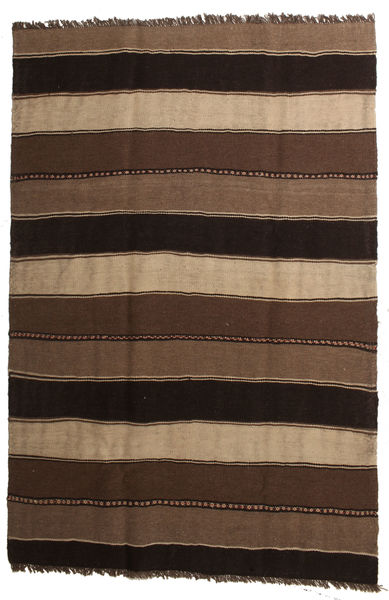 135X200 絨毯 オリエンタル キリム 茶色/オレンジ (ウール, ペルシャ/イラン) Carpetvista