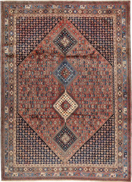 Tapete Oriental Yalameh 252X349 Vermelho/Vermelho Escuro Grande (Lã, Pérsia/Irão)