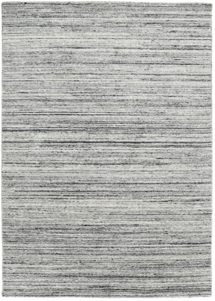  140X200 Plain (Single Colored) Small Mazic Rug - Grey Wool