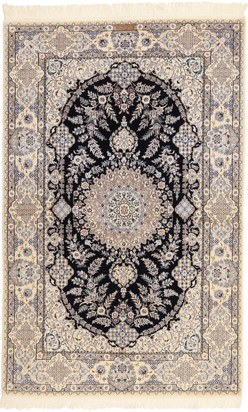絨毯 ペルシャ ナイン 6La Habibian 131X204 ベージュ/ライトグレー (ウール, ペルシャ/イラン)