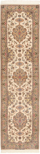 廊下 絨毯 84X315 オリエンタル ペルシャ イスファハン 絹の縦糸