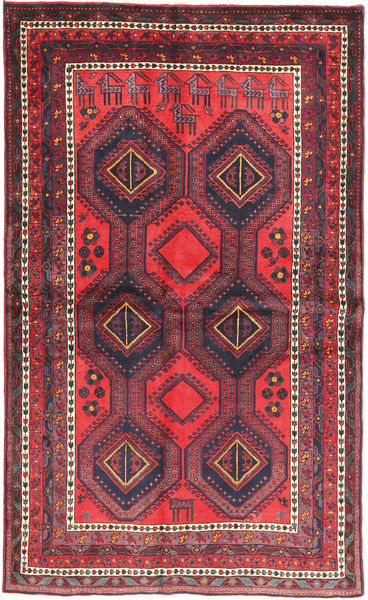 러그 페르시안 아프샤 138X233 빨간색/진한 회색 (울, 페르시아/이란)