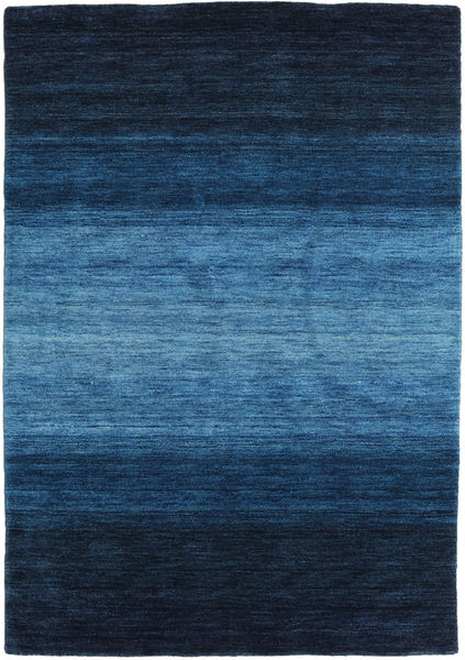 Gabbeh Rainbow 140X200 Pequeno Azul Tapete Lã