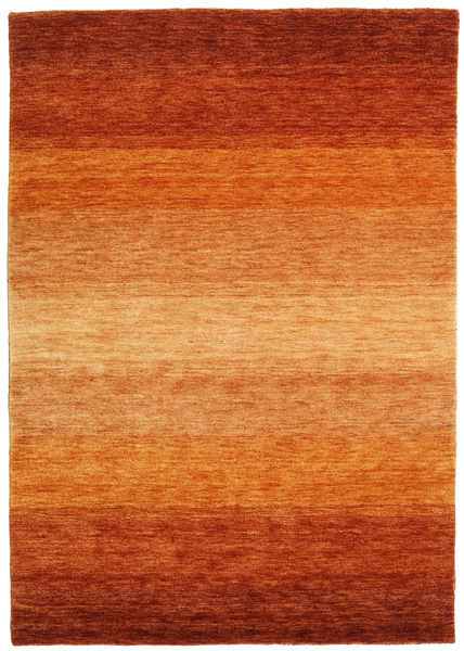  140X200 Small Gabbeh Rainbow Rug - Rust Red Wool