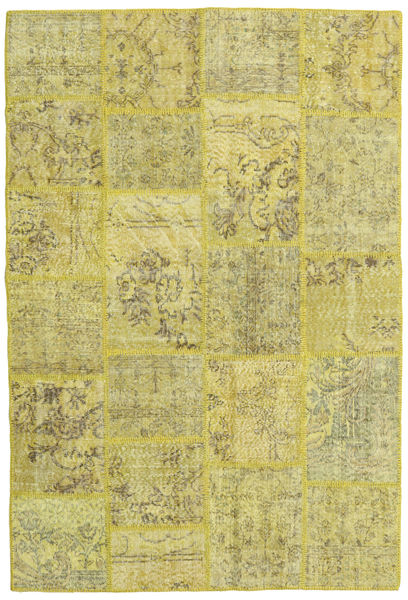  Patchwork Rug 158X234 Wool Yellow Small 
