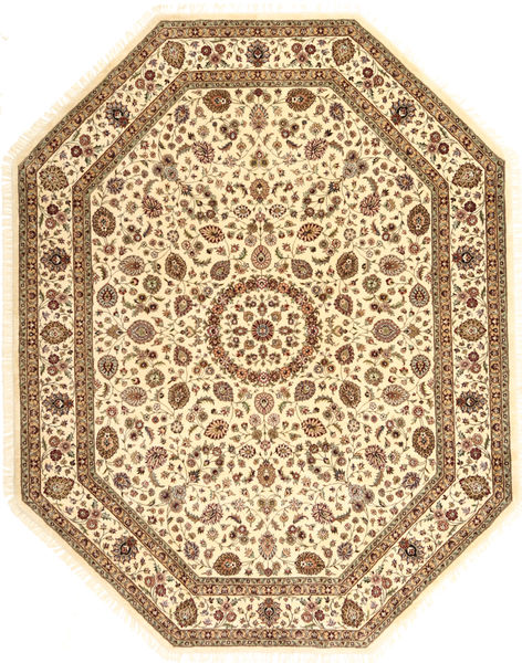 246X313 絨毯 タブリーズ Royal オリエンタル ベージュ/オレンジ (ウール, インド) Carpetvista