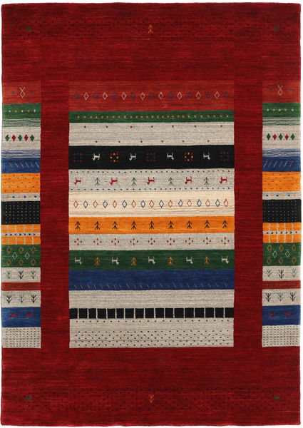 160X230 Loribaf Loom Designer Rug - Dark Red/Multicolor Wool