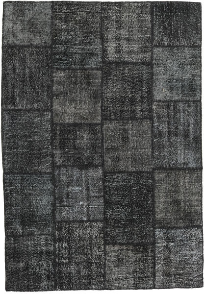  Patchwork Rug 160X233 Wool Dark Grey/Grey Carpetvista