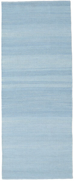  80X200 Plain (Single Colored) Small Vista Rug - Light Blue Wool