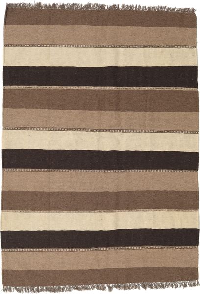  Orientalischer Kelim Teppich 132X186 Braun/Orange Wolle, Persien/Iran Carpetvista