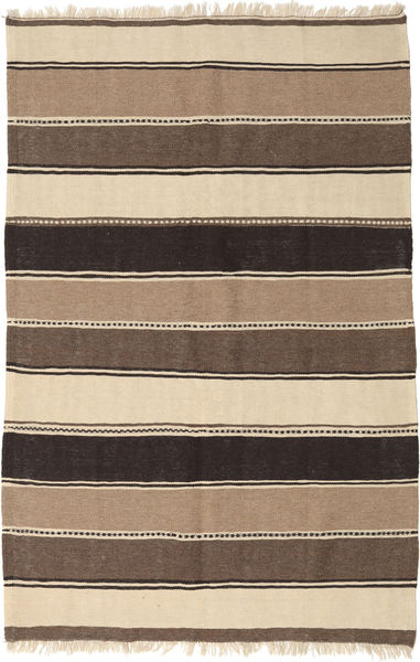 127X195 Tapete Oriental Kilim Castanho/Bege (Lã, Pérsia/Irão) Carpetvista