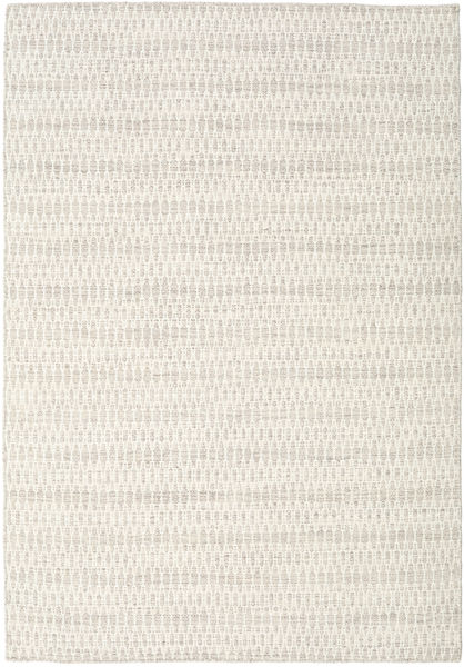  160X230 Plain (Single Colored) Kilim Long Stitch Rug - Beige Wool