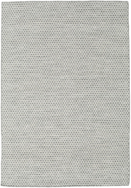 160X230 Kelim Honey Comb Teppich - Grau Moderner Grau (Wolle, Indien)