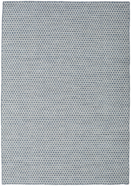 Kelim Honey Comb 160X230 ブルー 幾何学模様 ウール 絨毯